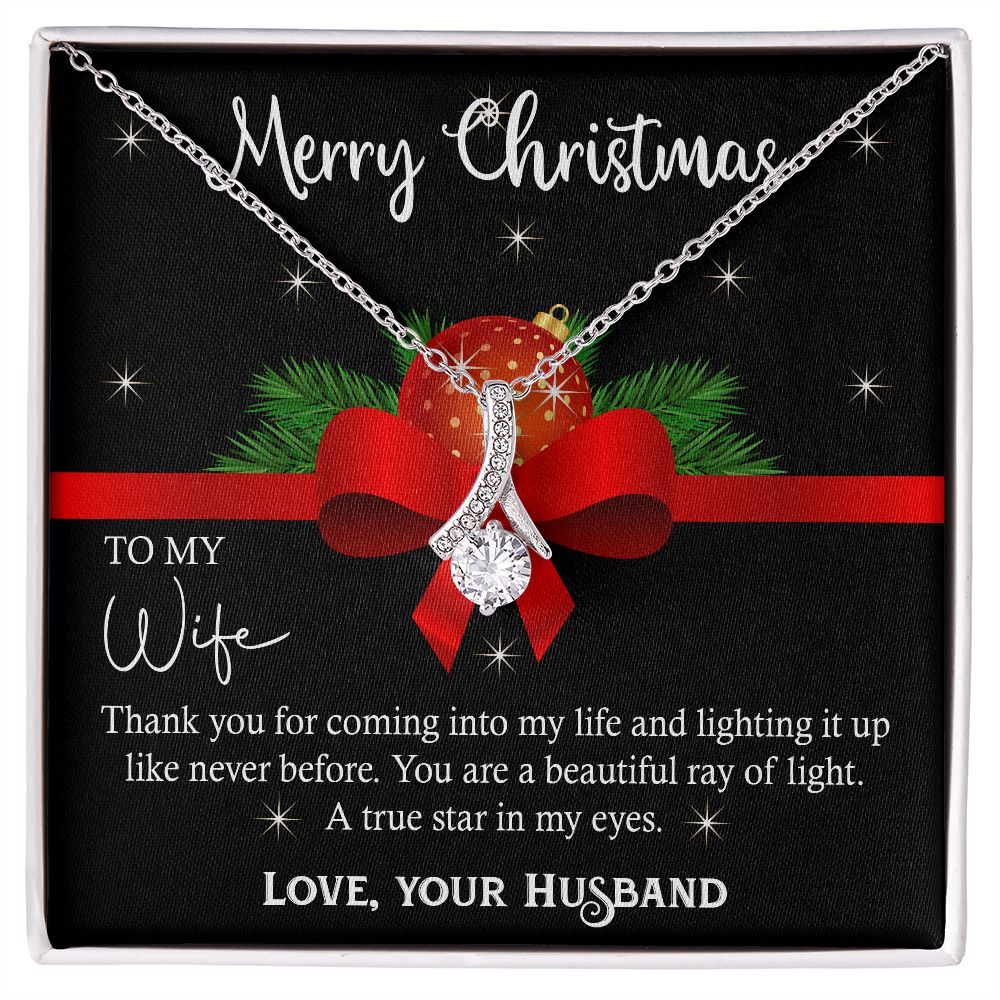 TO MY WIFE FOR CHRISTMAS IN ALLURING BEAUTY NECKLACE