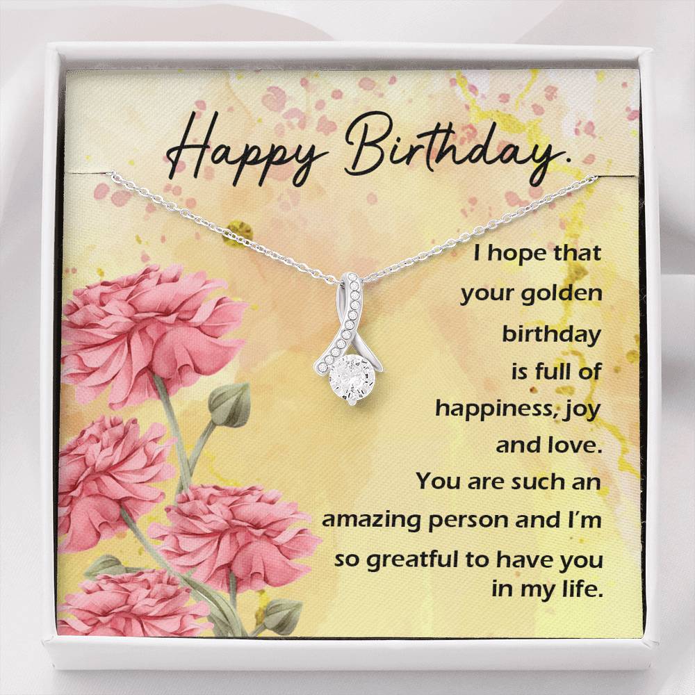 Happy Birthday in Alluring Beauty Necklace