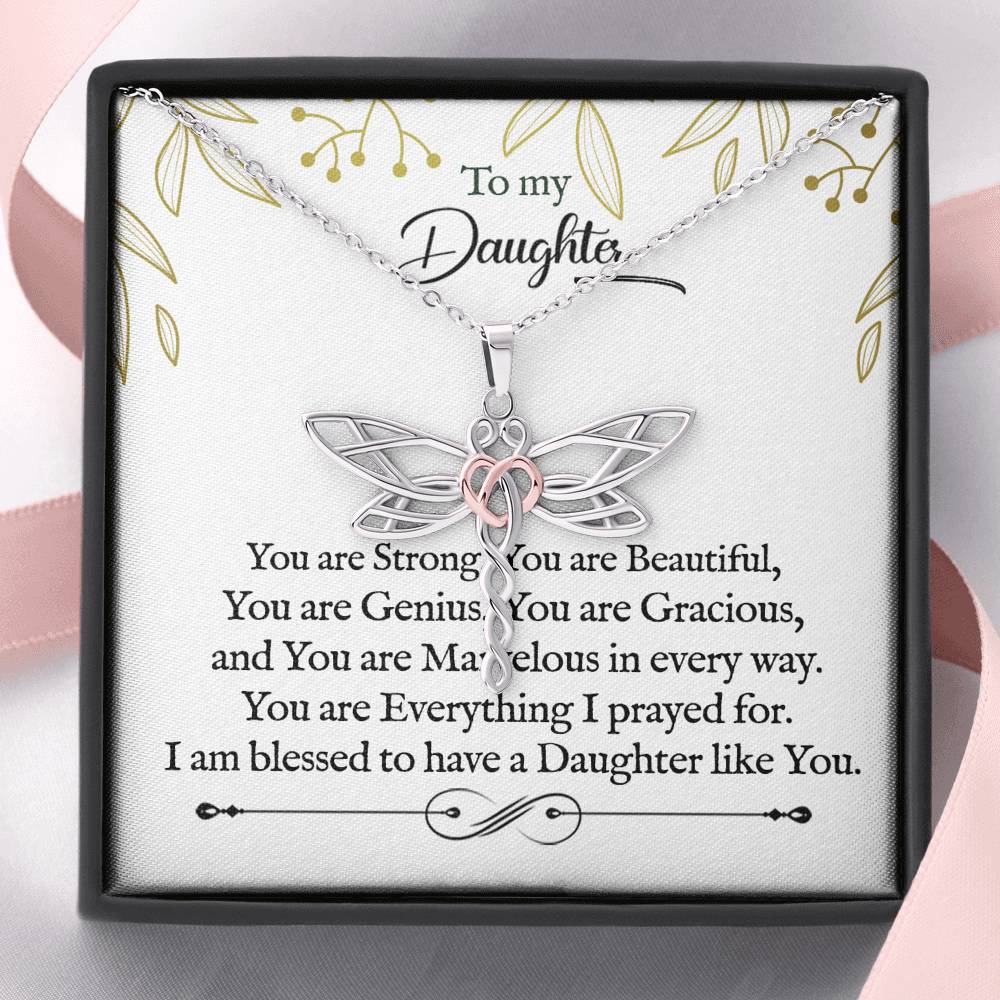 To My Daughter in Dragonfly Necklace