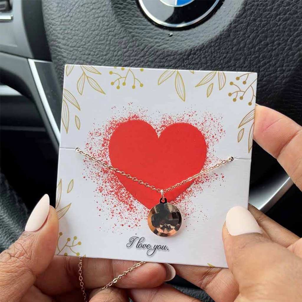 I Love You In Heart Message - Reflect Necklace