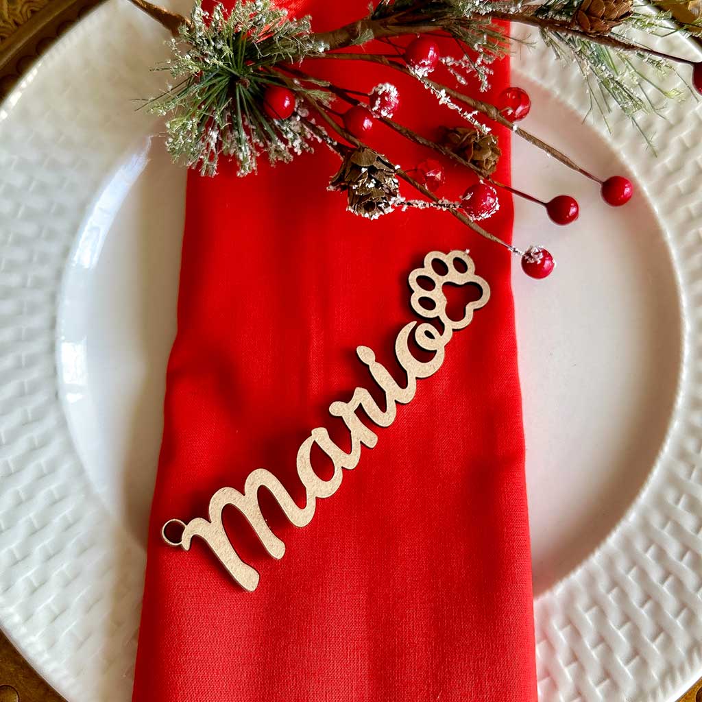 Personalized Christmas Stocking Wooden Name Tags