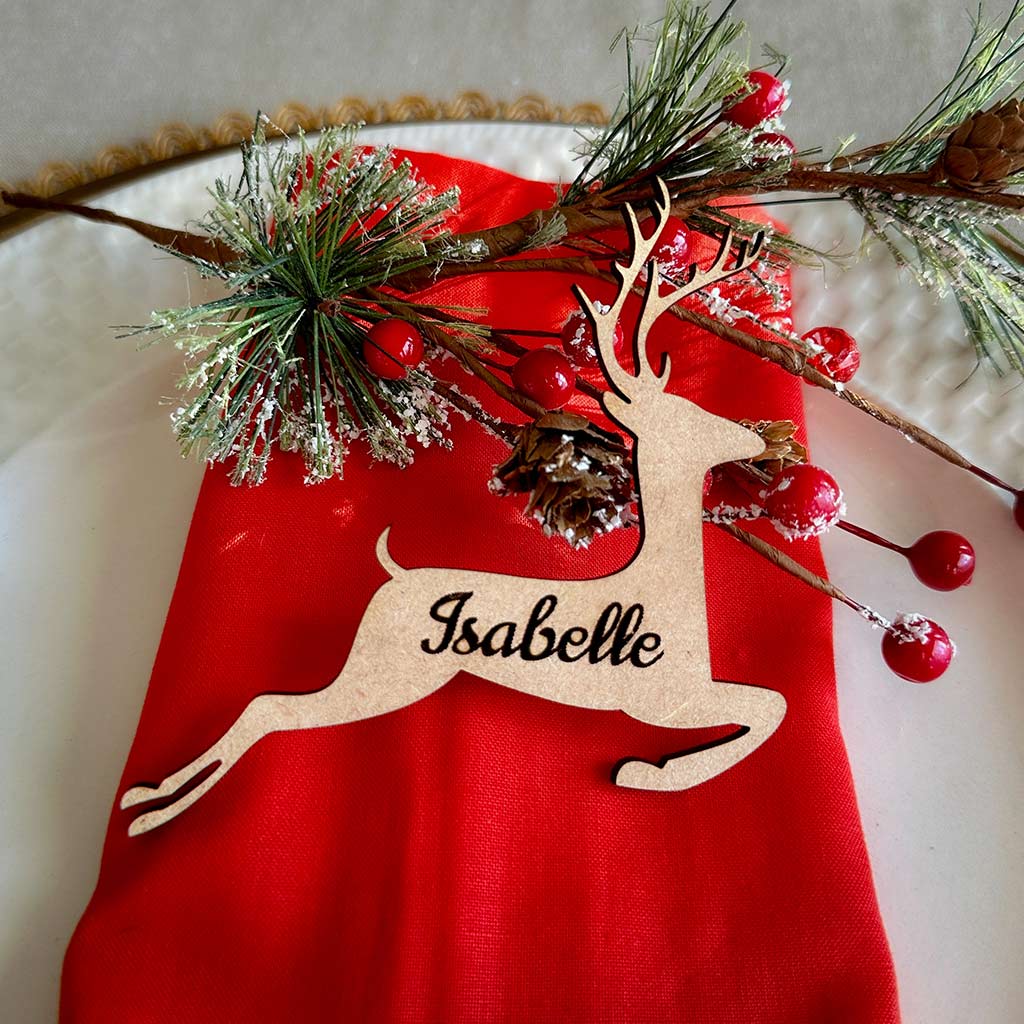 Personalized Christmas Stocking Wooden Name Tags