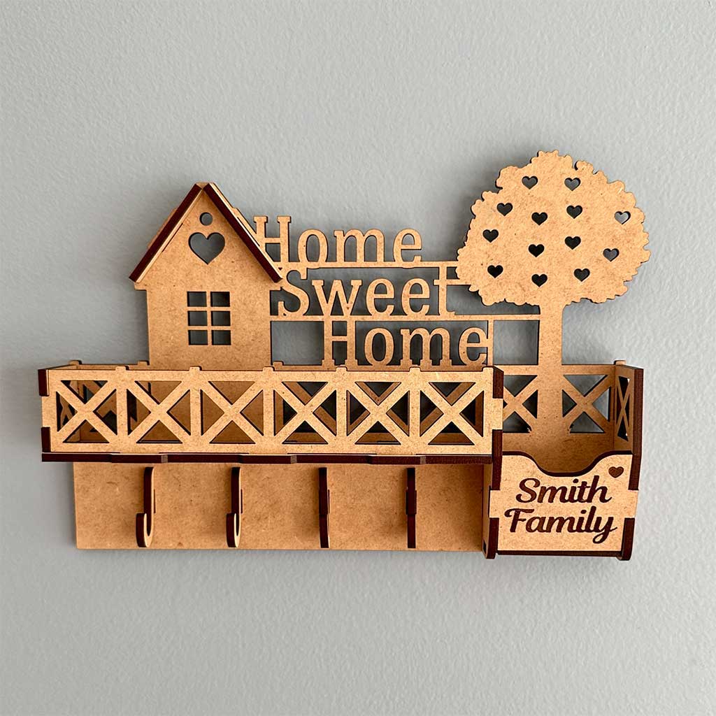 Personalized Key Holder With Custom Keychains Set