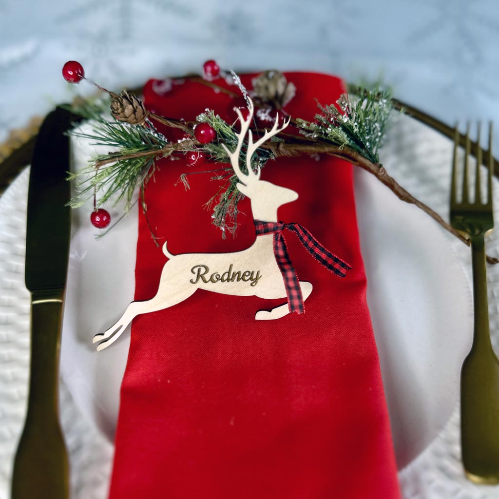 Personalized Christmas Stocking Wooden Name Tags