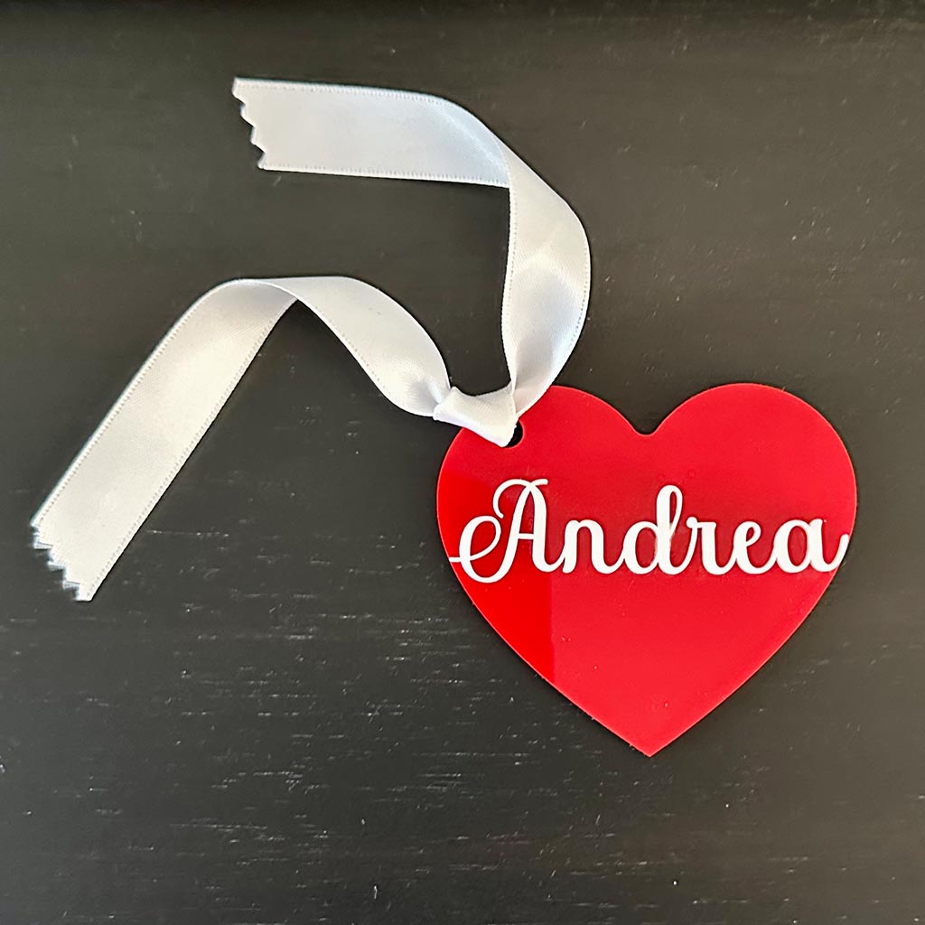 Valentine&#39;s Day Personalized Name Gift Basket Heart Gift Tag