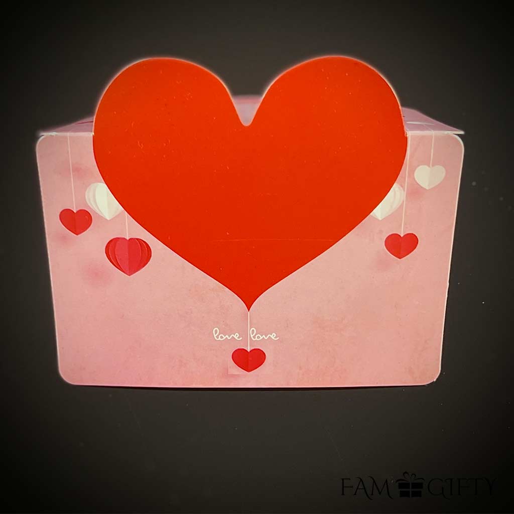 16 Mini Roses Jewelry Box with Heart Love Necklace Set