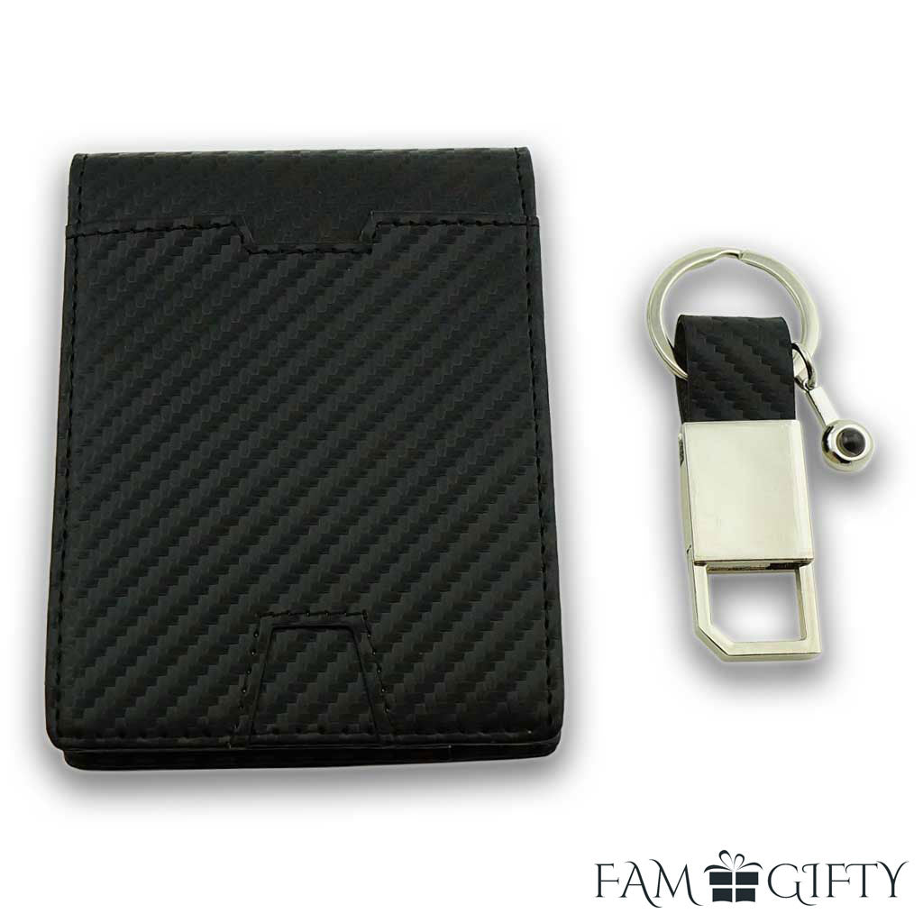 Valentine&#39;s Wallet And Projection Keychain Gift Set For Man