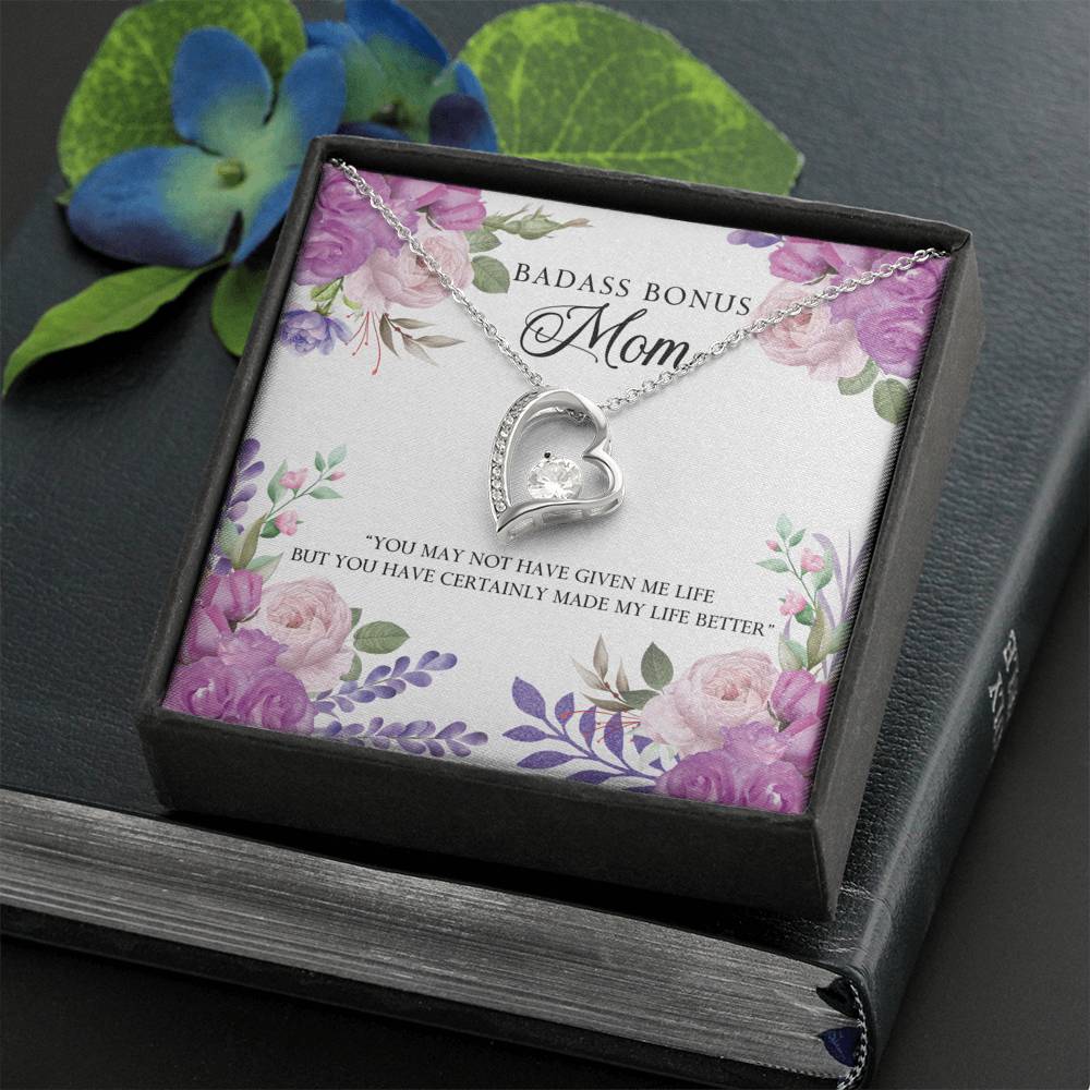To My Bonus Mom In Forever Love Necklace