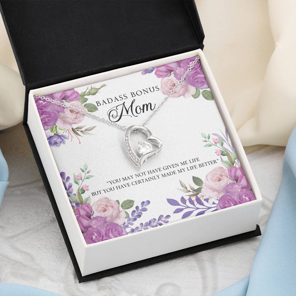 To My Bonus Mom In Forever Love Necklace