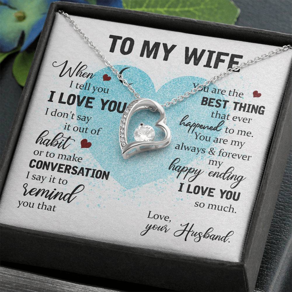 To MY Wife In Forever Love Necklace