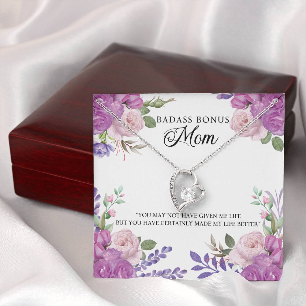 To My Bonus Mom In Forever Love Necklace