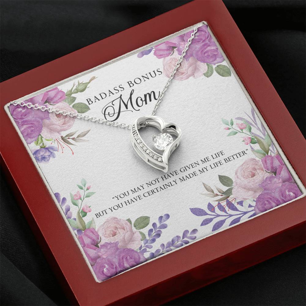 To My Bonus Mom In Forever Love Necklace