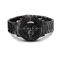Engraved Black Chronograph Watch For Husband