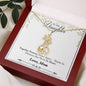 To My Daughter From Mom In Graceful Love Giraffe Necklace