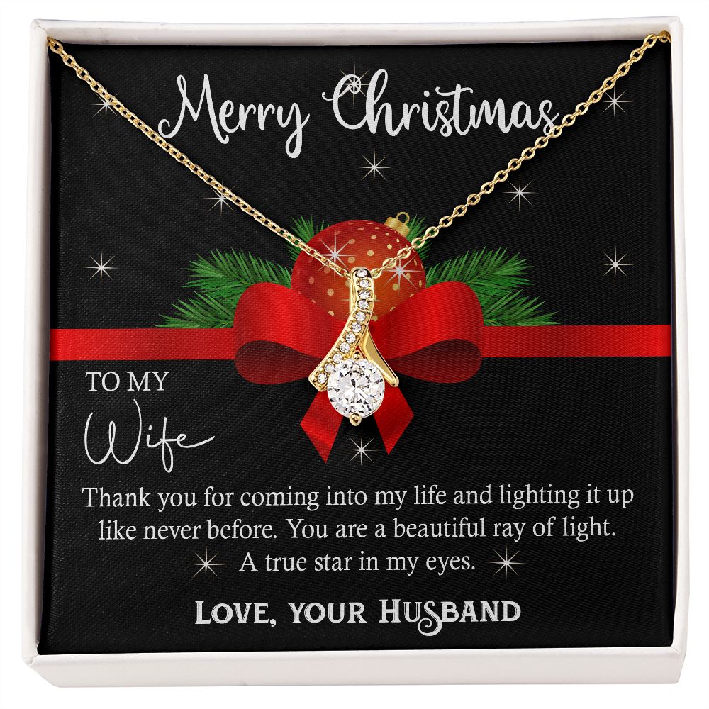 TO MY WIFE FOR CHRISTMAS IN ALLURING BEAUTY NECKLACE