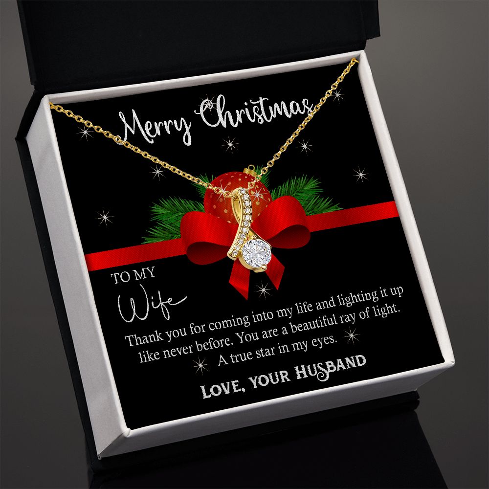 TO MY WIFE FOR CHRISTMAS IN ALLURING BEAUTY NECKLACE