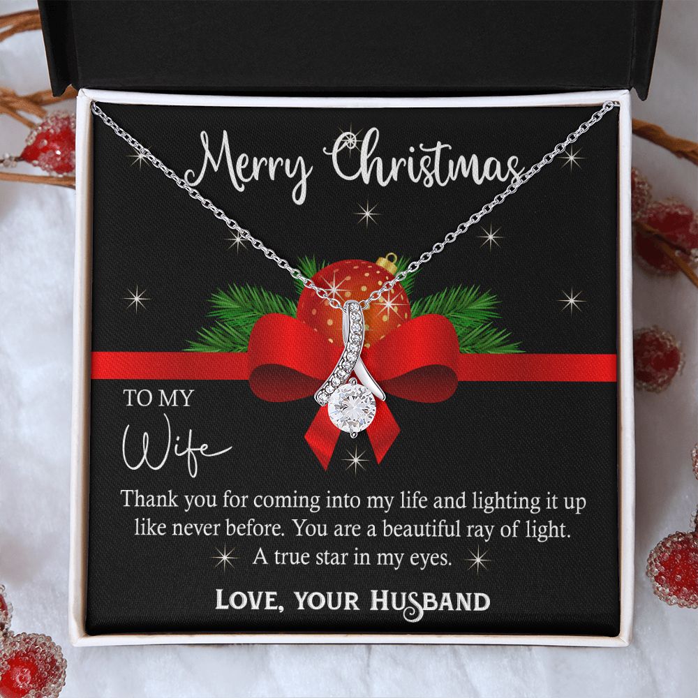 TO MY WIFE FOR CHRISTMAS IN ALLURING BEAUTY NECKLACE