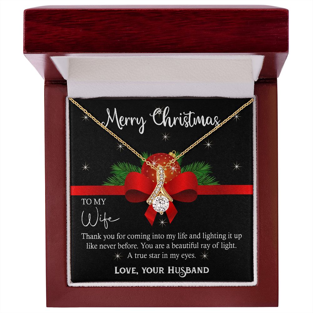 TO MY WIFE FOR CHRISTMAS IN ALLURING BEAUTY NECKLACE