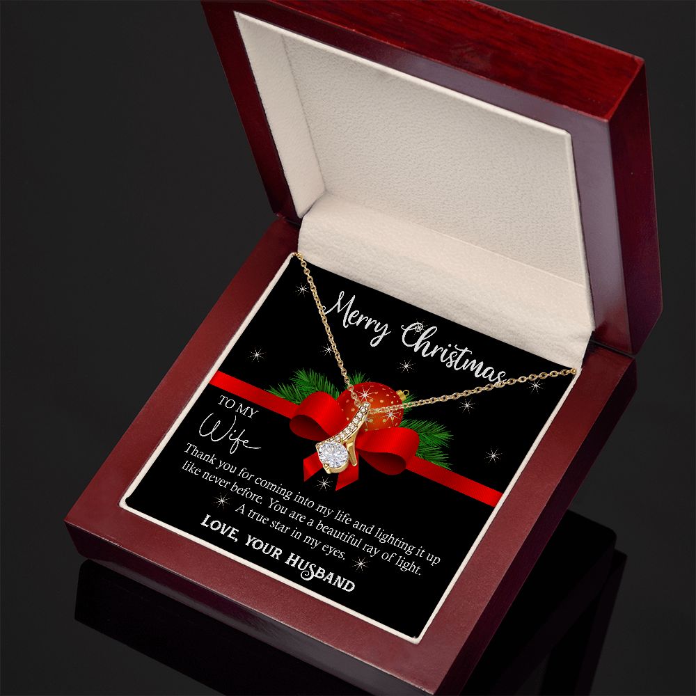 TO MY WIFE FOR CHRISTMAS IN ALLURING BEAUTY NECKLACE