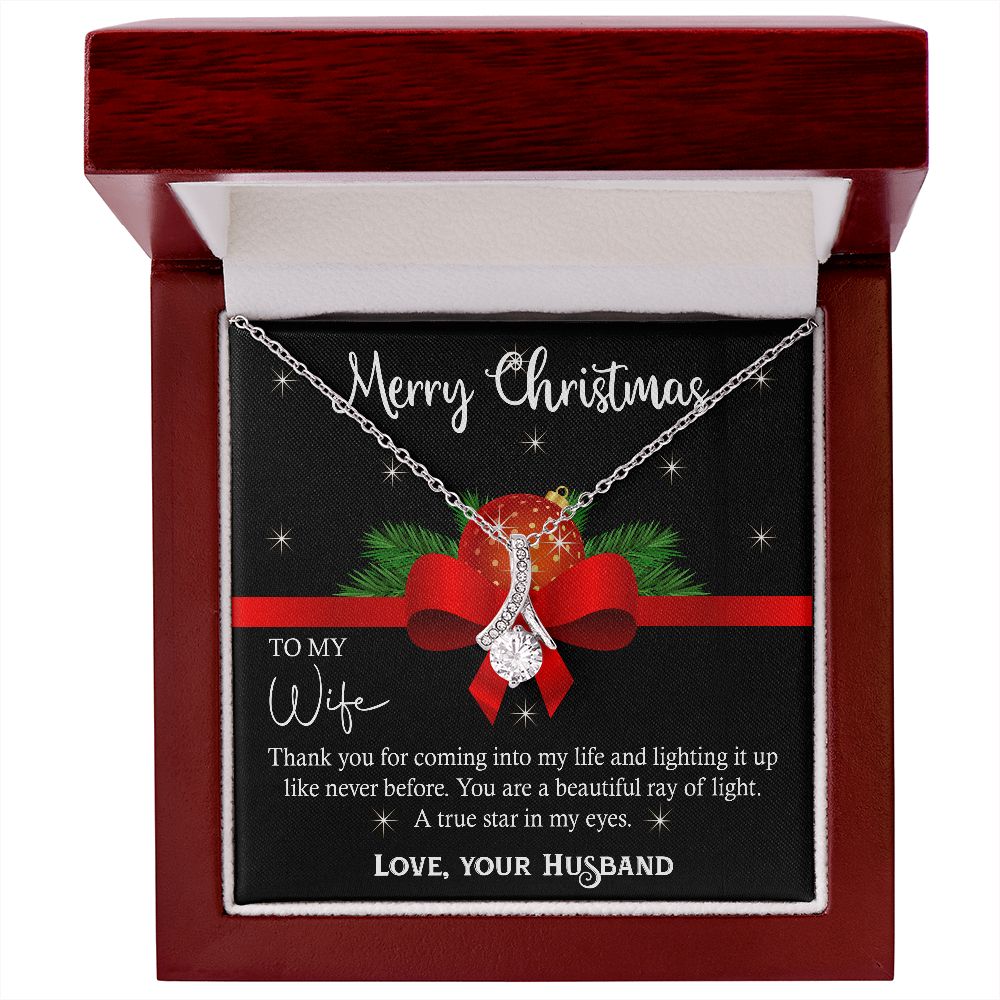 TO MY WIFE FOR CHRISTMAS IN ALLURING BEAUTY NECKLACE