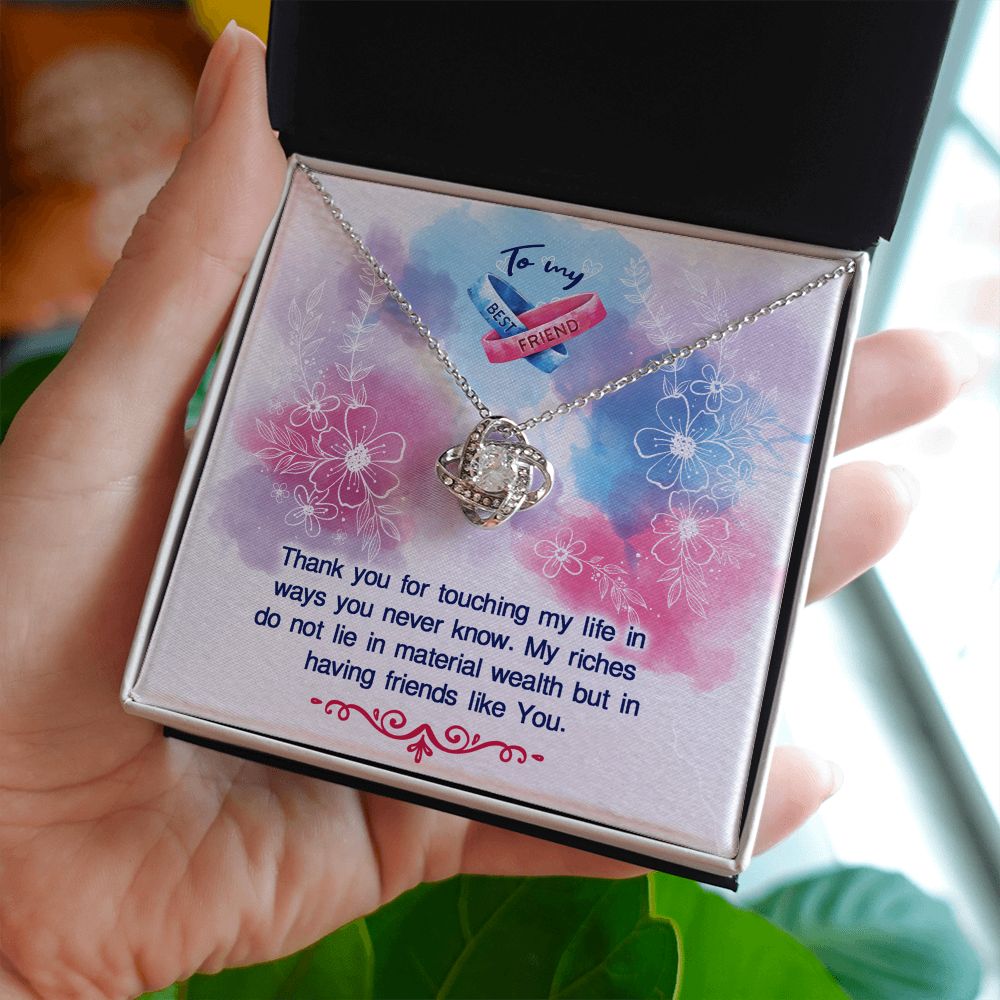 To My Best Friend in Love Knot Necklace
