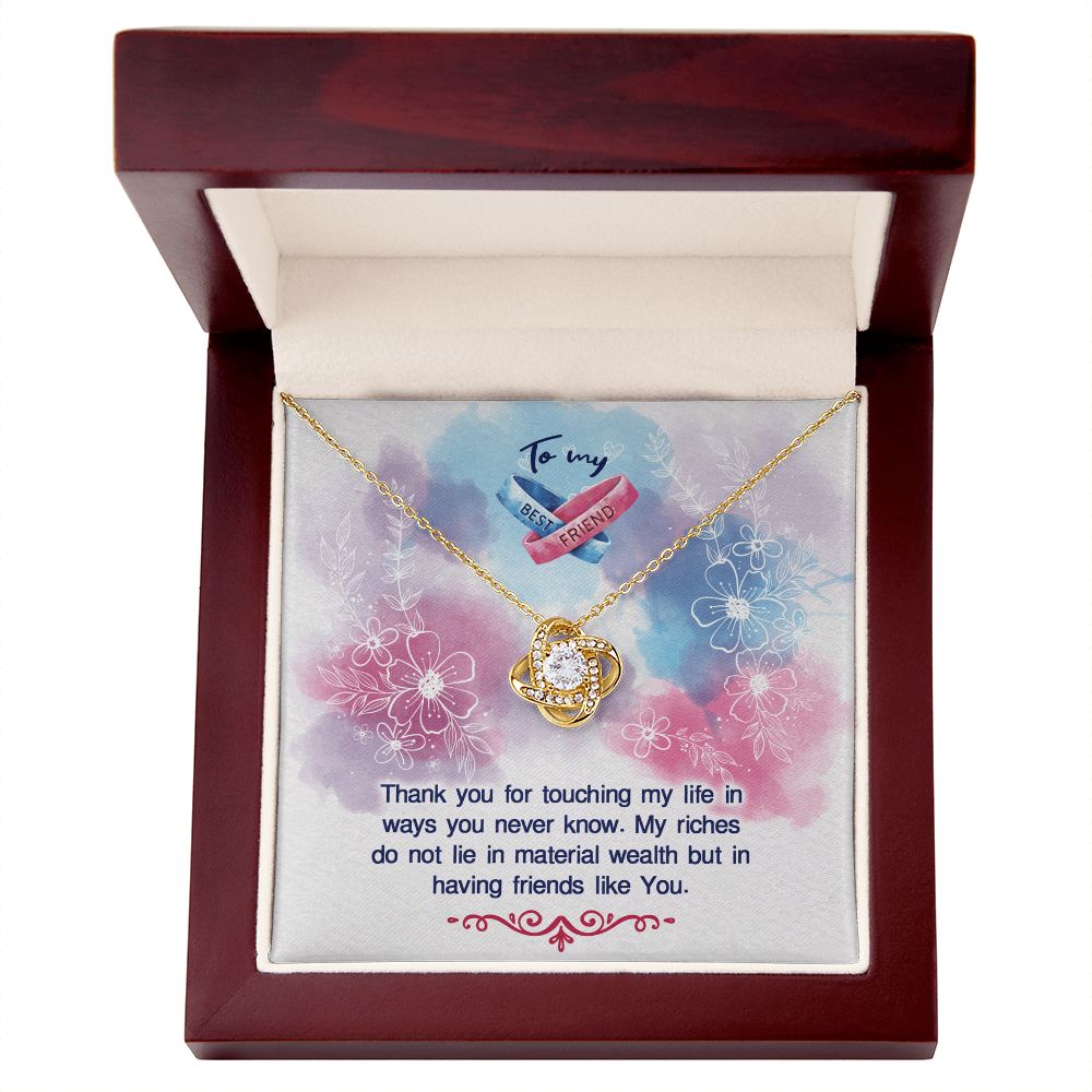 To My Best Friend in Love Knot Necklace