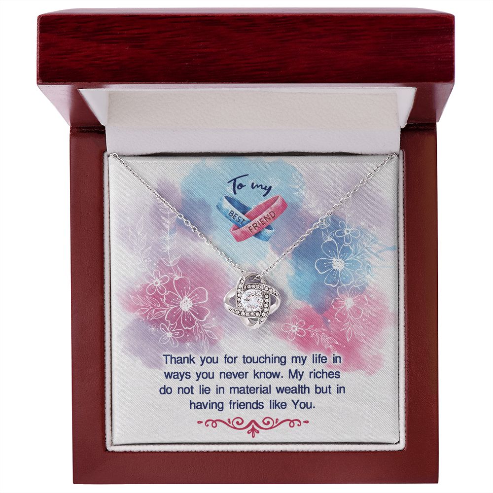 To My Best Friend in Love Knot Necklace