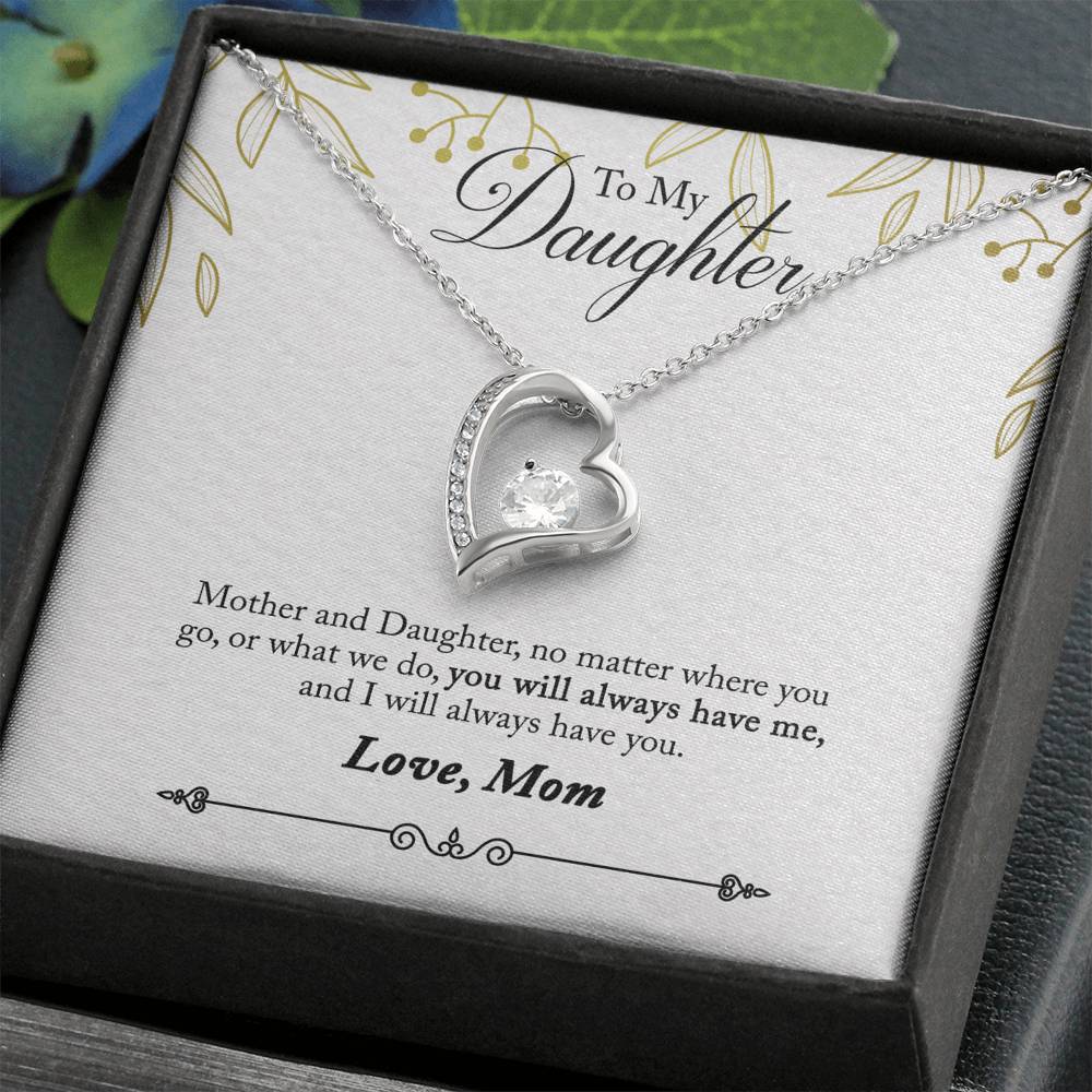 To My Daughter From Mom In Forever Love Necklace
