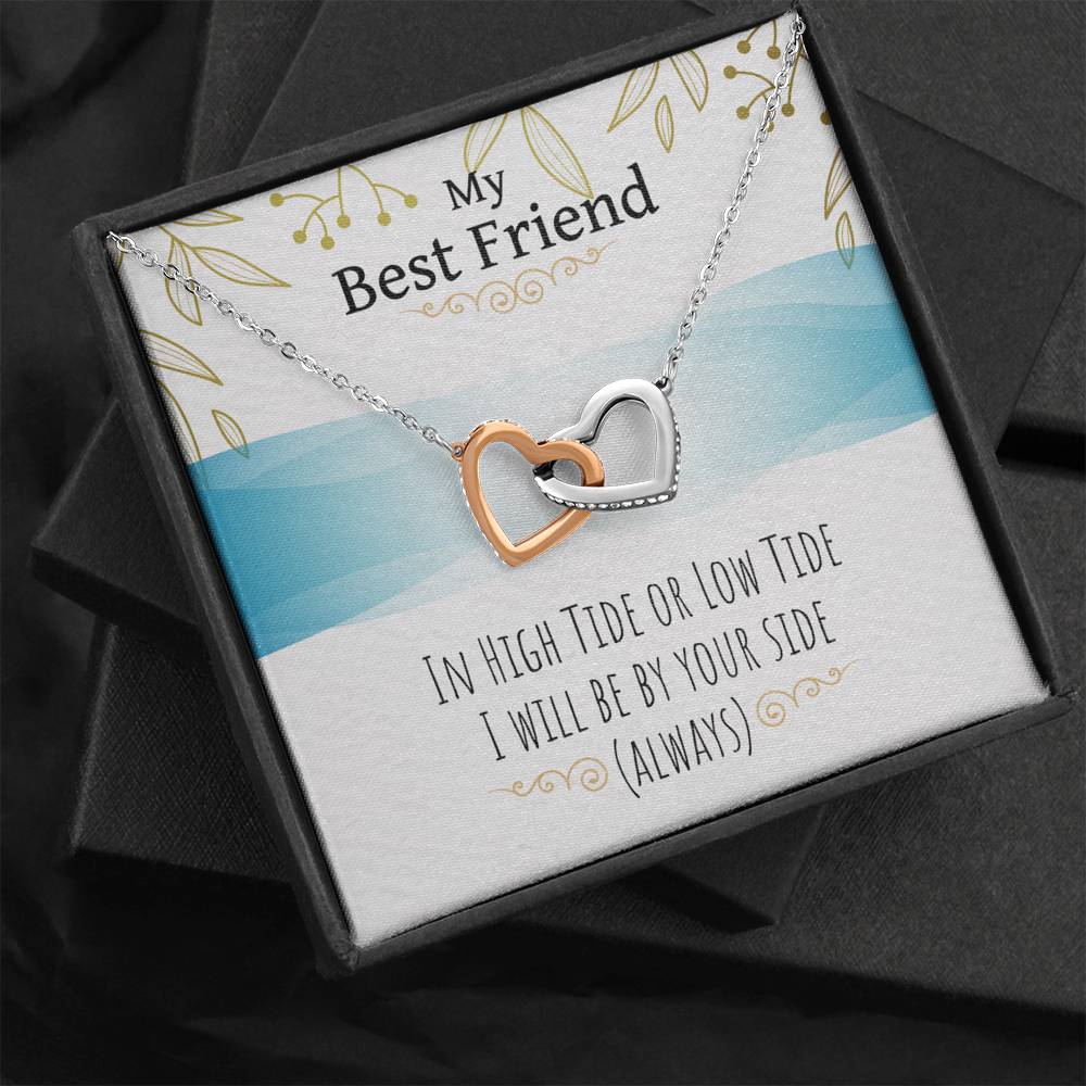 To My Best Friend In Two Hearts Necklace