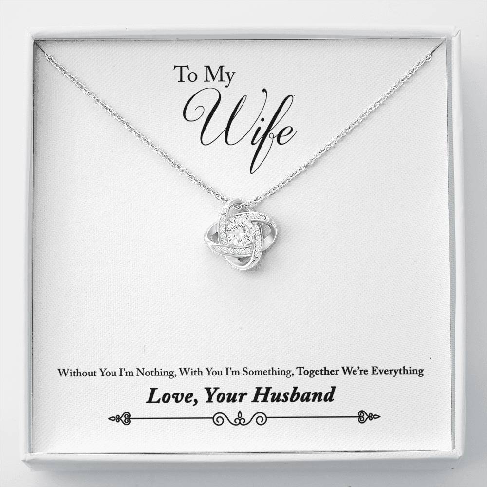 To My Wife In Love Knot Necklace