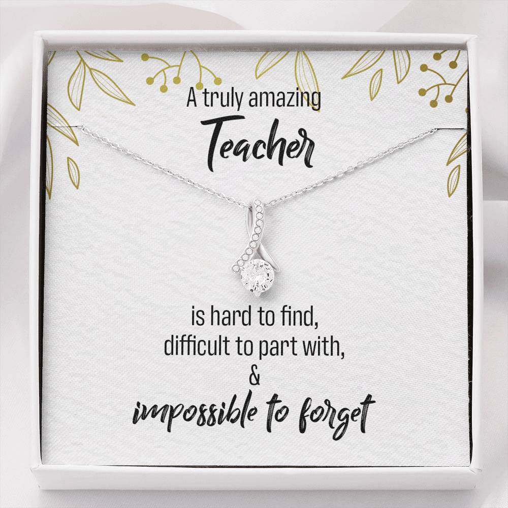 To My Teacher In Alluring Beauty Necklace