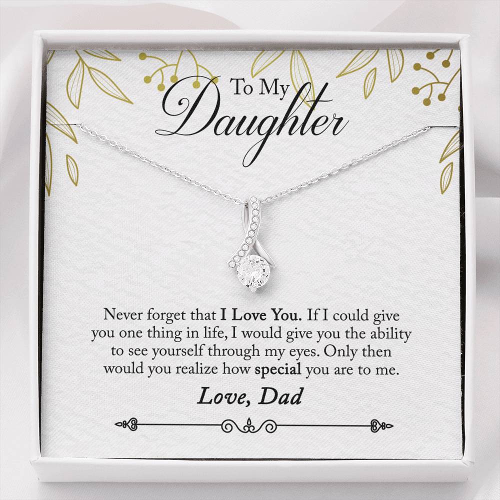 To My Daughter From Dad in Alluring Beauty Necklace