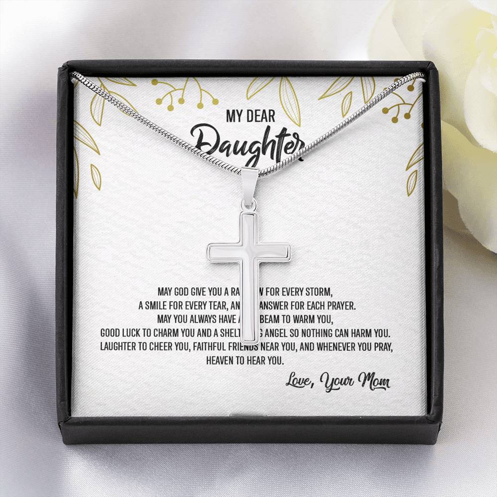 My Dear Daughter In Stainless Steel Cross Necklace