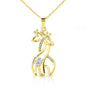 To My Daughter From Mom In Graceful Love Giraffe Necklace