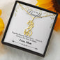 To My Daughter From Mom In Graceful Love Giraffe Necklace