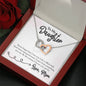 To My Daughter From Mom Double Heart Necklace