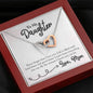 To My Daughter From Mom Double Heart Necklace