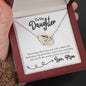 To My Daughter From Mom Double Heart Necklace