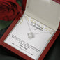 To My Daughter From Dad Love Knot Necklace
